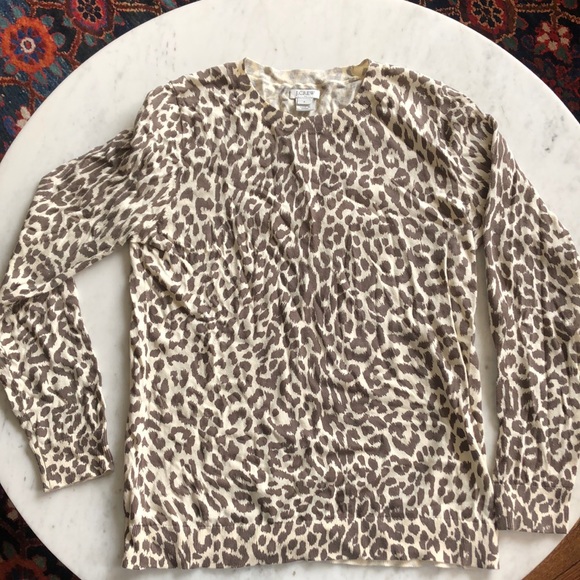 J. Crew Sweaters - J Crew Leopard Sweater